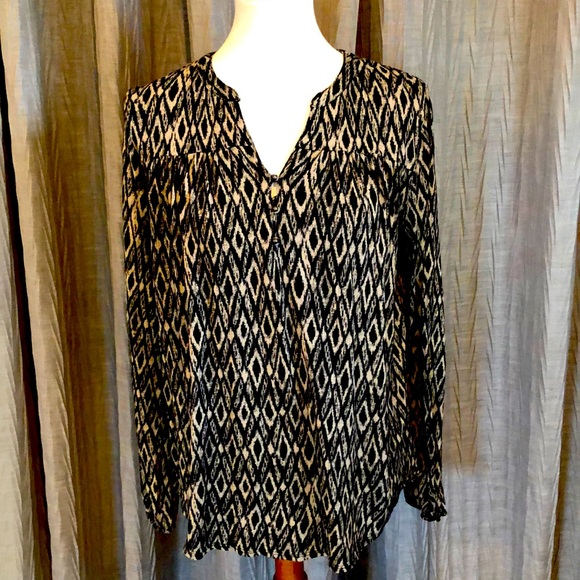 Lucky Brand Batik Print Top - Picture 1 of 6